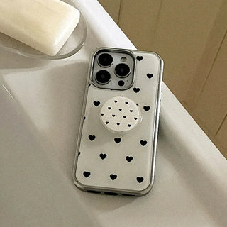 Basic Heart iPhone 18 Pro Galaxy Epoxy Silver Bumper Case
