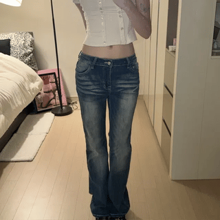 VINTAGE FADED Low Bootcut Denim