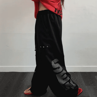 Graffiti Lace Up Pants