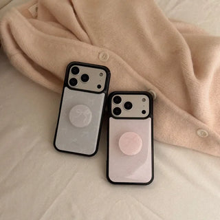 Sugar Ribbon iPhone 18 Galaxy Epoxy Black Bumper Case