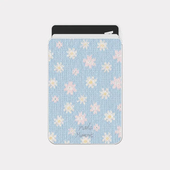 Cozy Flower MagSafe Card Transparent Wallet Pocket Case