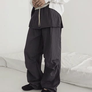 Ptoa Pintuck Layered Skirt Two-Way Pants