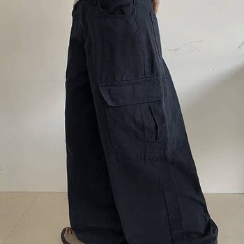 Tanidi Cotton Elastic Waist Cargo Pants