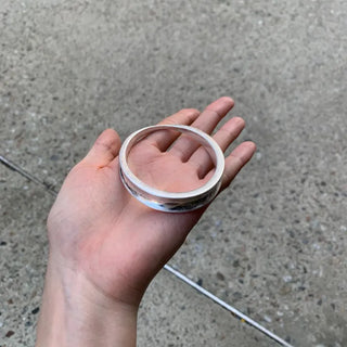 Laura Silver Bangle Bracelet