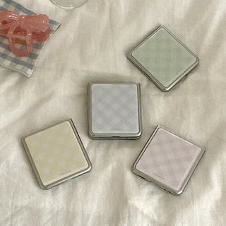 Cotton Check Galaxy Zflip Fold 8 MagSafe Silver Bumper Case