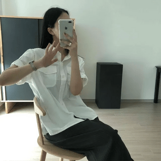 Shaani Wrinkle Short Sleeve Shirt