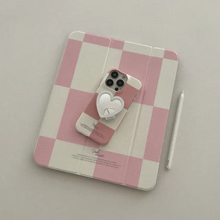 Soft Checkerboard iPad Pro Air 13/11 Clear Separable Cover Case