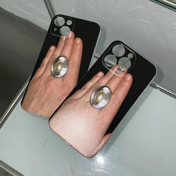 Jewelry Ring Hand Realistic Photo Aesthetic iPhone Case