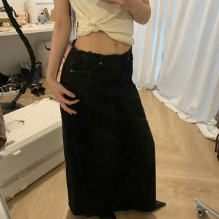 Seine Denim Long Skirt
