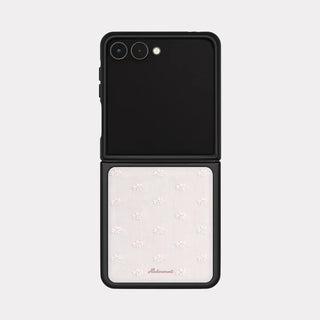 Milk Blossom Galaxy Zflip Fold 8 Epoxy Black Bumper Case