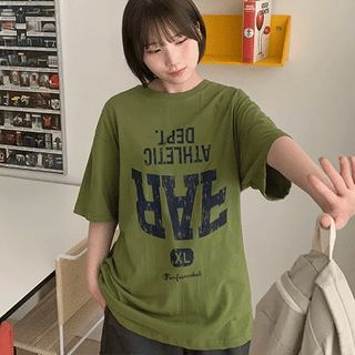 Jezco Printed Oversized Short Sleeve Tee