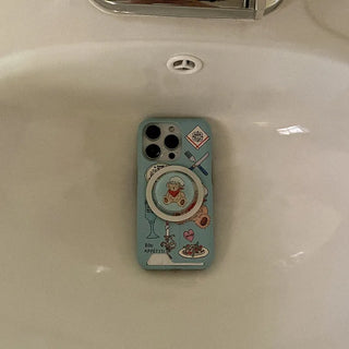 Vintage souvenir teddy iPhone MagSafe Grip Talk Holder Epoxy