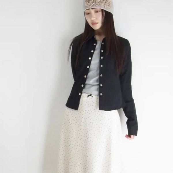 Silver button snap shirt