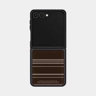 Ticking Stripe Galaxy Z-Flip Fold 8 Epoxy Black Bumper Case