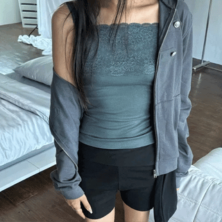DOUBLE STRAP LACE LEEVELESS