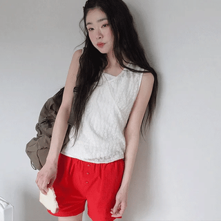 Ricky Color Nylon Button Banding Shorts