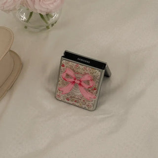 Flower Garden Galaxy Z-Flip Fold 8 Epoxy Silver Bumper Case