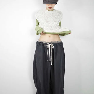Layered wide pants