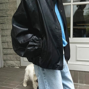 BERLIN High-neck Leather Jacket