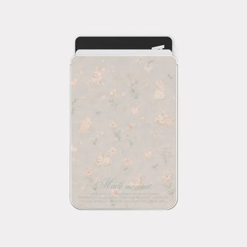 Classic Rabbit MagSafe Card Transparent Wallet Pocket Case