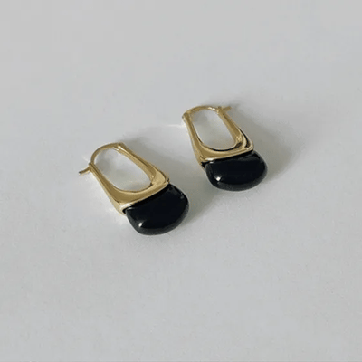 Medi Onyx Ring Earrings
