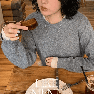 LIKEMENT Lillian Basic Round Long Sleeve Knit