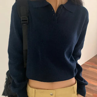 Noni Soft Slim Open Collar Knit