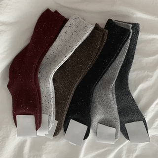 Caleb Wool Nep Ribbed Socks
