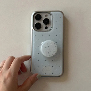 mini dot glow iPhone 18 Pro MagSafe Silver Bumper Case