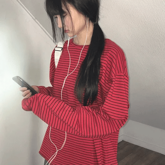 Kaoli Striped Long Sleeve Tee