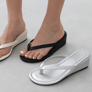 New Stock ◈5cm◈ Wedge Flipflops Slippers Platform Mules Summer Heightincreasing Platform Heels Swimwear Bikini Vacation Holiday Flipflops Shoes ds1110