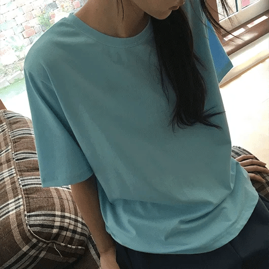 Mato Basic Color Short Sleeve T-shirt