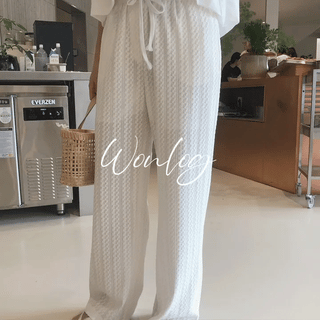 Oat Summer Elastic Waist Pants  -