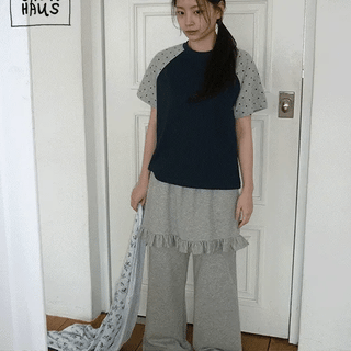 Pozen Frill Layered Skirt Pants