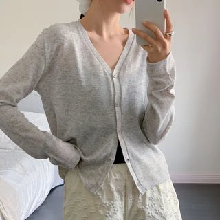 Teeth Raglan VNeck Cardigan