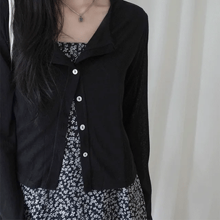 Bluffy Daily Cooling Round Long Sleeve Cardigan