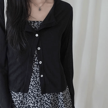 Bluffy Daily Cooling Round Long Sleeve Cardigan