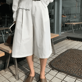 Ringo Back Elastic Cotton Bermuda Shorts