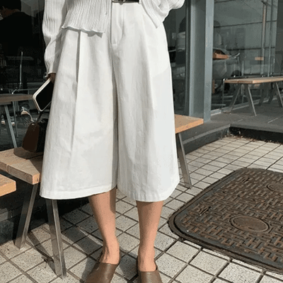 KidO Summer Cotton Pintuck Bermuda Slacks