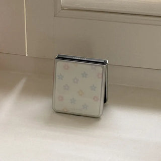 Flower Gingham Galaxy Z-Flip Fold 8 Epoxy Silver Bumper Case