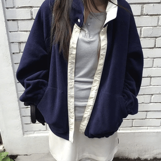 Poten Color Block Fleece Jumper