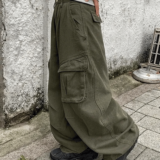 Patrick Curved Cargo Wide Pants