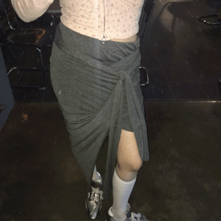 stripe strap skirt