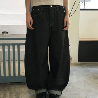 *Non-Faded* City Raw Wide Denim Pants (1 color)