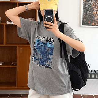 Matthew Back Print Loose Fit Short Sleeve Tshirt