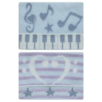 Reversible music note knit hat