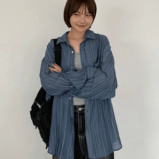 Bilmon Seersucker Stripe Overshirt
