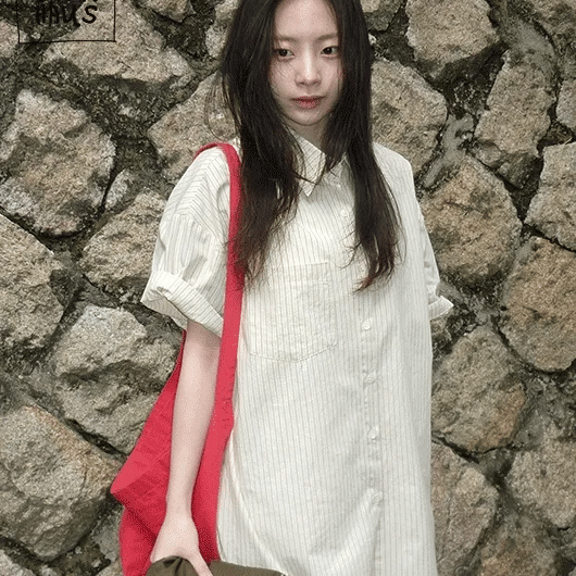 Utir Vintage Striped Short Sleeve Shirt