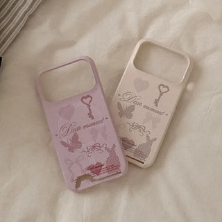 Lovely Dots iPhone 17 Pro Card Holder Hard Case