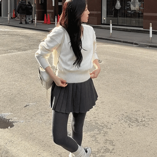 Butt pleated skirt